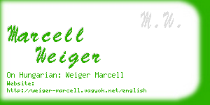 marcell weiger business card